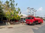 กองสาธารณสุขและสิ่งแวดล้อม ได้ออกดำเนินการล้างถังขยะ บริเวณร
