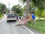 เทศบาลตำบลบางปะหัน มอบหมายงานให้ป้องกัน เก็บป้ายภาษีที่ชำรุด
